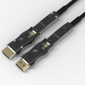 Aftageligt stik YUV 4: 4: 4 18,2 Gbps kabel 3D 4k 60 HZ Hdmi fiberoptisk kabel