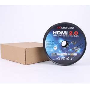 ARC-funktion Fiber HDMI CABLE (Optisk fibertransmission), optoelektronisk hybrid; Metalskal, 4K